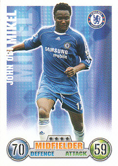 John Obi Mikel Chelsea 2007/08 Topps Match Attax #89